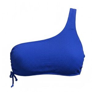 Blue One Shoulder Bikini Top Size XL O’Rageous Resortwear Beach Club Tropical